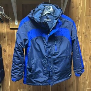 LAND END BOYS FLEECE LINED SKI JACKET SIZE M 10-12